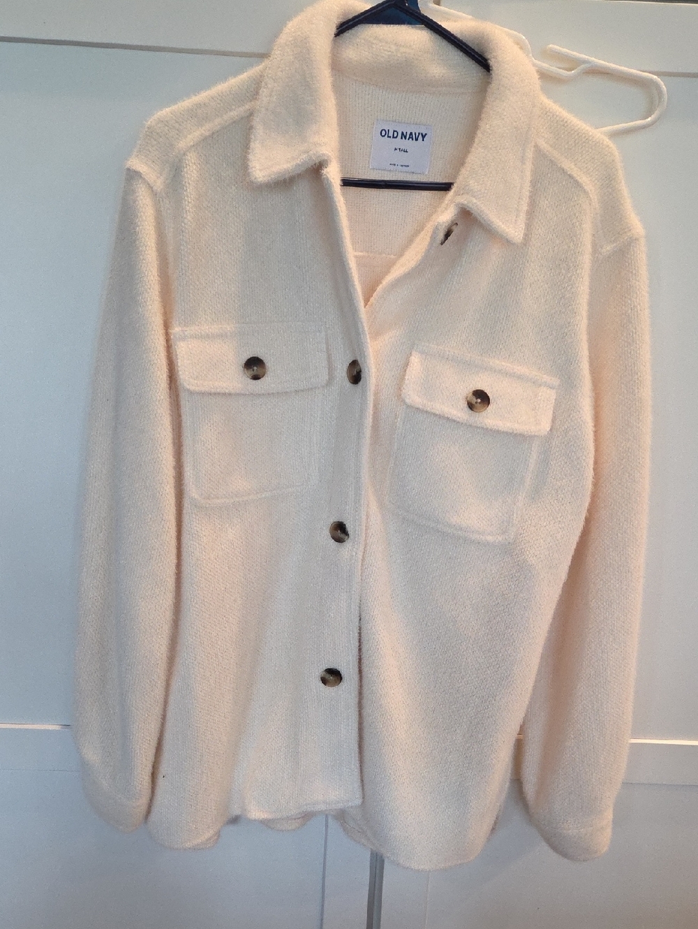 Old Navy Cream  Button-Front Shacket